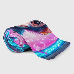 Плед флисовый Неоновая обезьянка, цвет: 3D-велсофт — фото 2