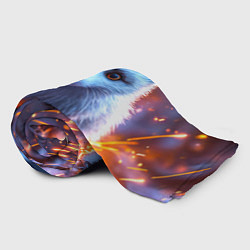 Плед флисовый Песец в искрах, цвет: 3D-велсофт — фото 2