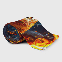 Плед флисовый Выдра в огне, цвет: 3D-велсофт — фото 2