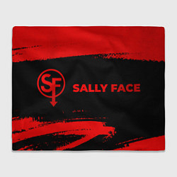 Плед флисовый Sally Face - red gradient по-горизонтали, цвет: 3D-велсофт