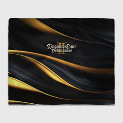 Плед флисовый Kingdom Come Deliverance 2 black and gold, цвет: 3D-велсофт