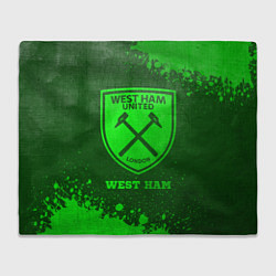 Плед флисовый West Ham - green gradient, цвет: 3D-велсофт