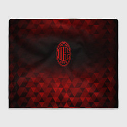 Плед флисовый AC Milan red poly, цвет: 3D-велсофт