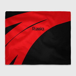 Плед флисовый Russia красно-чёрный, цвет: 3D-велсофт