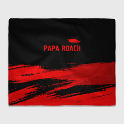 Плед флисовый Papa Roach - red gradient посередине, цвет: 3D-велсофт