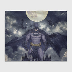 Плед флисовый Бэтмен и полнолуние, цвет: 3D-велсофт