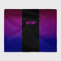 Плед флисовый Sport сине-розовый текстура, цвет: 3D-велсофт
