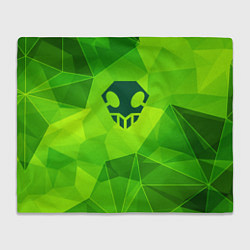 Плед флисовый Bleach green poly, цвет: 3D-велсофт