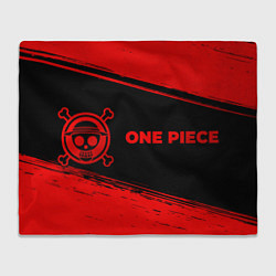 Плед флисовый One Piece - red gradient по-горизонтали, цвет: 3D-велсофт