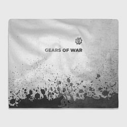 Плед флисовый Gears of War - white gradient посередине, цвет: 3D-велсофт