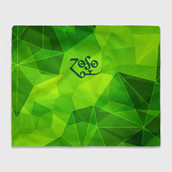 Плед флисовый Led Zeppelin green poly, цвет: 3D-велсофт