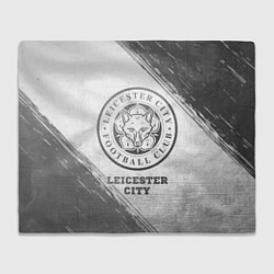 Плед флисовый Leicester City - white gradient, цвет: 3D-велсофт
