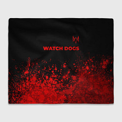 Плед флисовый Watch Dogs - red gradient посередине, цвет: 3D-велсофт