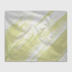 Плед флисовый The color is white and yellow, цвет: 3D-велсофт