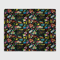 Плед флисовый Путешествие в Санкт-Петербург, цвет: 3D-велсофт