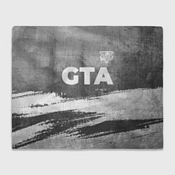 Плед флисовый GTA - grey gradient посередине, цвет: 3D-велсофт
