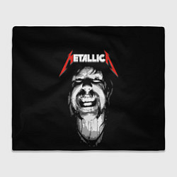 Плед флисовый Metallica - James Hetfield, цвет: 3D-велсофт