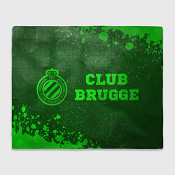 Плед флисовый Club Brugge - green gradient по-горизонтали, цвет: 3D-велсофт