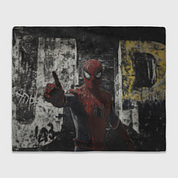 Плед флисовый Spider man night, цвет: 3D-велсофт