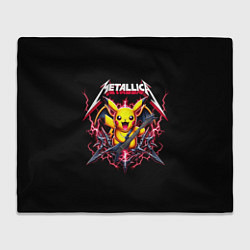 Плед флисовый Metallica - cool Pikachu, цвет: 3D-велсофт