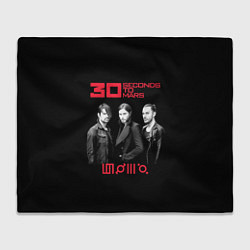 Плед флисовый 30 Seconds to Mars poster, цвет: 3D-велсофт