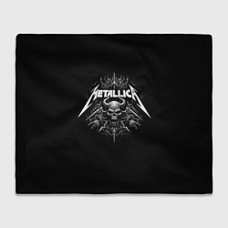 Плед флисовый The horned skull - Metallica, цвет: 3D-велсофт