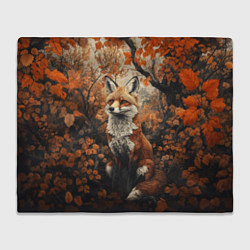 Плед флисовый Лис в лесной чаще, цвет: 3D-велсофт