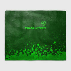 Плед флисовый Volkswagen - green gradient посередине, цвет: 3D-велсофт