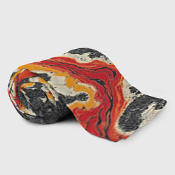 Плед флисовый Красно-черная потертая текстура, цвет: 3D-велсофт — фото 2