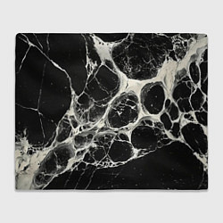 Плед флисовый Бело-черная потертая текстура, цвет: 3D-велсофт