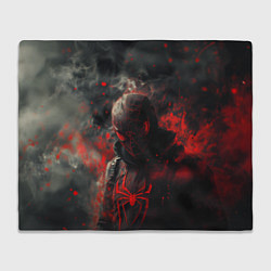 Плед флисовый Black Spider-man, цвет: 3D-велсофт