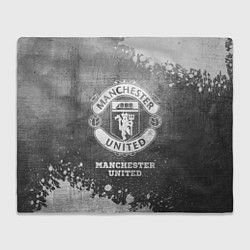 Плед флисовый Manchester United - grey gradient, цвет: 3D-велсофт