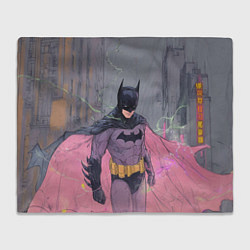 Плед флисовый Бэтмен с розовым плащом, цвет: 3D-велсофт