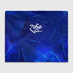 Плед флисовый Led Zeppelin blue poly, цвет: 3D-велсофт