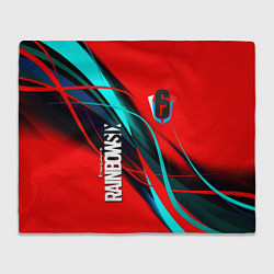 Плед флисовый Rainbow six геометрия полосы, цвет: 3D-велсофт