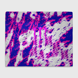 Плед флисовый Monster energy краски гранж, цвет: 3D-велсофт