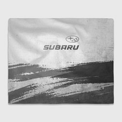 Плед флисовый Subaru - white gradient посередине, цвет: 3D-велсофт