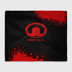 Плед флисовый Great Wall - red gradient, цвет: 3D-велсофт