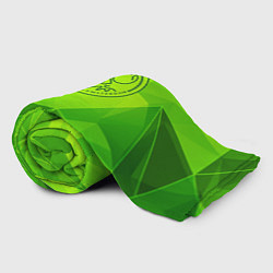 Плед флисовый Ajax green poly, цвет: 3D-велсофт — фото 2