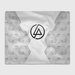 Плед флисовый Linkin Park white poly, цвет: 3D-велсофт