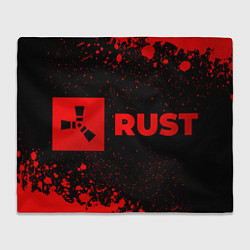 Плед флисовый Rust - red gradient по-горизонтали, цвет: 3D-велсофт