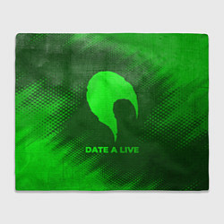Плед флисовый Date A Live - green gradient, цвет: 3D-велсофт
