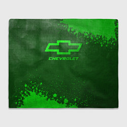Плед флисовый Chevrolet - green gradient, цвет: 3D-велсофт