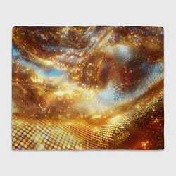 Плед флисовый Блестящая золотая текстура, цвет: 3D-велсофт