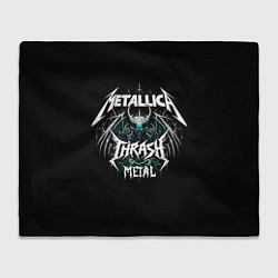 Плед флисовый Metallica group - thrash metal style, цвет: 3D-велсофт