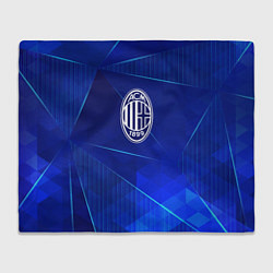 Плед флисовый AC Milan blue poly, цвет: 3D-велсофт