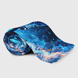 Плед флисовый Хоккеист в синем пламени, цвет: 3D-велсофт — фото 2