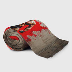 Плед флисовый Реслер на красном, цвет: 3D-велсофт — фото 2