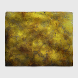 Плед флисовый Золотая ржавая текстура, цвет: 3D-велсофт