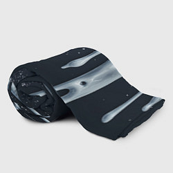 Плед флисовый Белая объемная слизь текстура, цвет: 3D-велсофт — фото 2